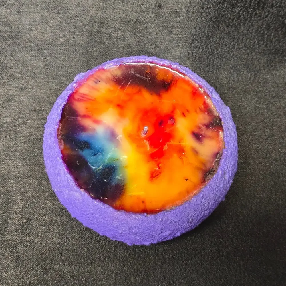 Vintage Wax Works Multi Color Tie-Dye Rainbow Mini Candle